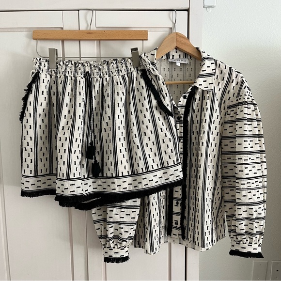 FULL SET | HUNTER BELL Ezra Fringe Top + Helene Clip Dot Shorts - Picture 6 of 16